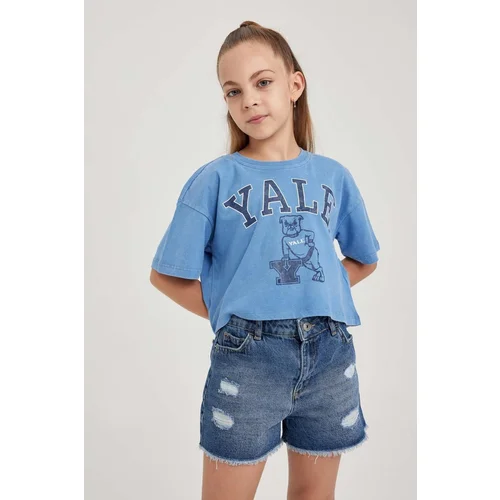 Defacto Girls Yale University Relax Fit Short Sleeve T-Shirt