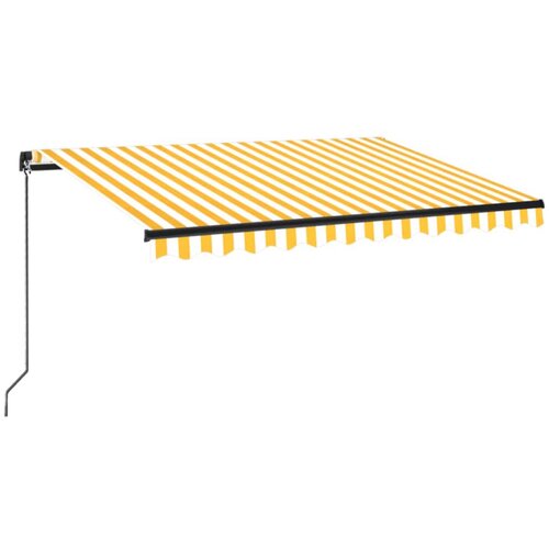 Maison Chic Ročno zložljiva tenda - Senčniki 350x250 cm rumena in bela, (22041199) Slike