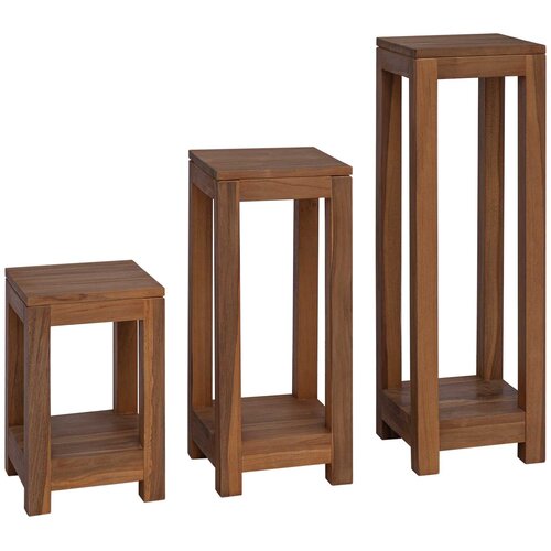  Stalak za biljke 3 kom. Prirodna 25 x 25 x 80 cm Cijene