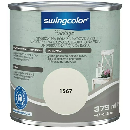 SWINGCOLOR Univerzalna barva za uporabo na vrtu Vintage (375 ml, svilnato bela, mat)