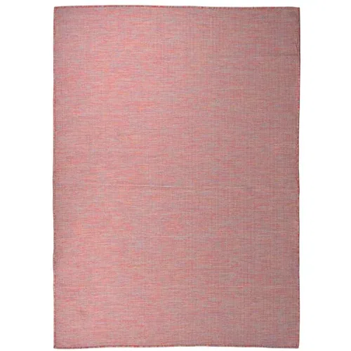 Vanjski tepih ravnog tkanja 200 x 280 cm crveni