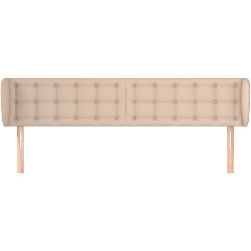  Uzglavlje s u&amp;scaron;ima boja cappuccina 183x23x78/88 cm umjetna koža Slike