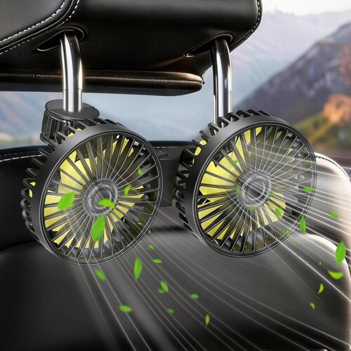 QIDOE dvojni USB ventilator za avto s 3 hitrostmi Slike
