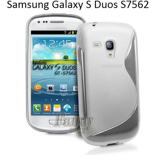  Gumijasti / gel etui S-Line za Samsung Galaxy S Duos S7562 / Samsung Galaxy Trend S7560 - prozorni Slike