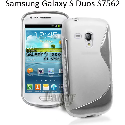  Gumijasti / gel etui S-Line za Samsung Galaxy S Duos S7562 / Samsung Galaxy Trend S7560 - prozorni