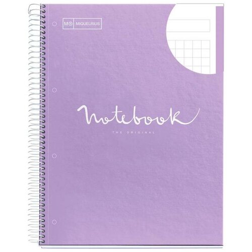 MiquelRius bilježnica a4 90g 80l spiralna kocke emotions lavanda 46055 Slike