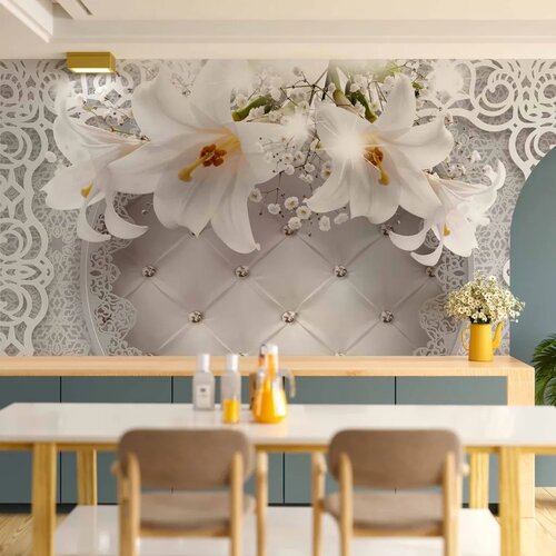  Foto tapeta - Lilies and Quilted Background 450x315 Cijene