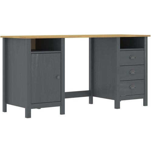  Radni stol Hill sivi 150 x 50 x 74 cm od masivne borovine Cijene