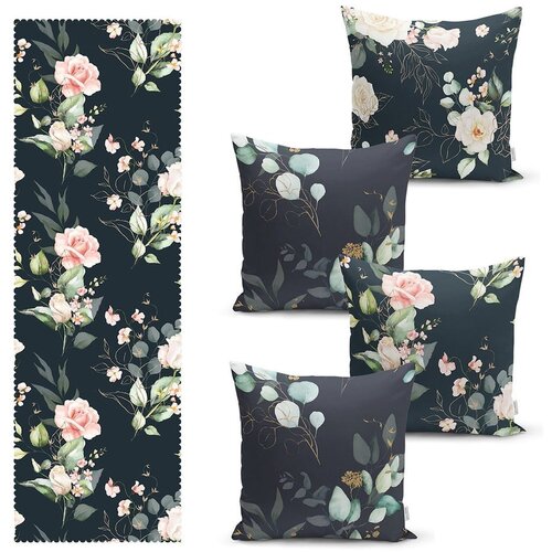 Minimalist Home World set od 4 jastučnice i nadstolnjak s primjesom pamuka Minimalist Home World Slike