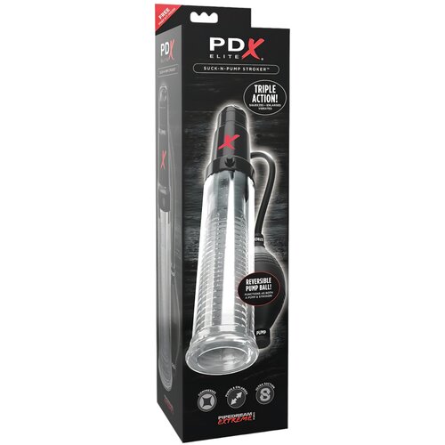 PDX Elite - 2u1 - penis pumpa i masturbator u jednom (prozirno) Slike