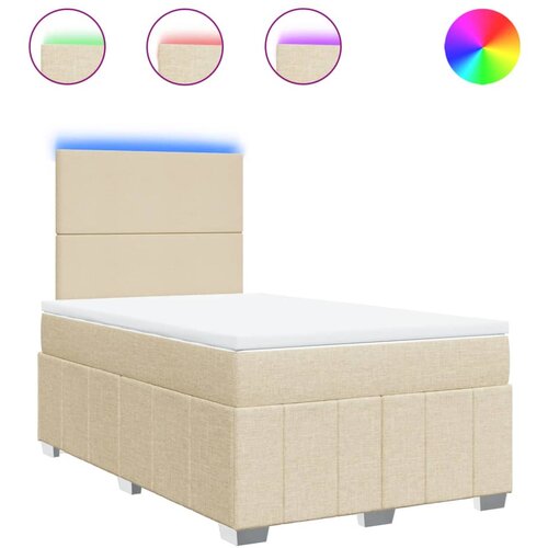 vidaXL Krevet box spring s madracem krem 120 x 190 cm od tkanine Cijene