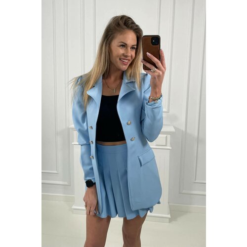 Kesi Elegant set of jackets with a skirt of blue color Slike