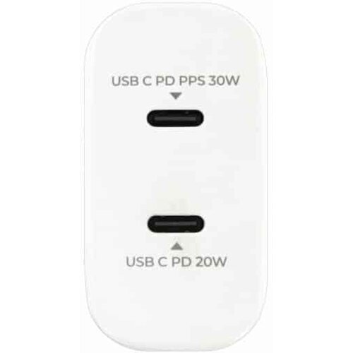 Prio 50W zidni punjač za brzo punjenje 30W PD PPS (USB C) + 20W PD (USB C) bijeli Cijene