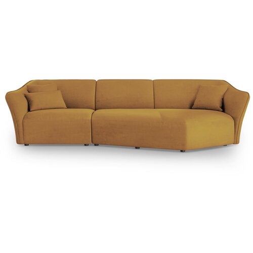 Cosmopolitan Design Senf žuta kutna garnitura od boucl&amp;eacute; tkanine Tokyo &amp;ndash; Slike