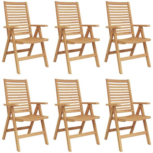 Stolica 6 pcs Smeđa 64.5 x 52 x 108 cm Čvrsto teak drvo Cene