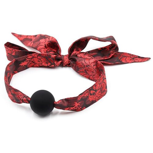 Fetish Addict Silicone Ball Gag Red/Black Cene