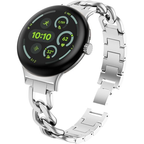 INF Srebrn pašček za uro iz nerjavečega jekla za Google Pixel Watch 3 (45 mm), (22137345) Cene