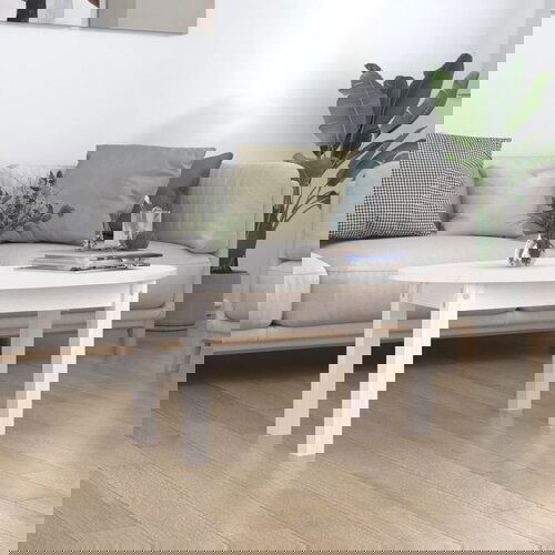 VidaXL Stolić za kavu bijeli 80 x 40 x 35 cm od masivne borovine Slike