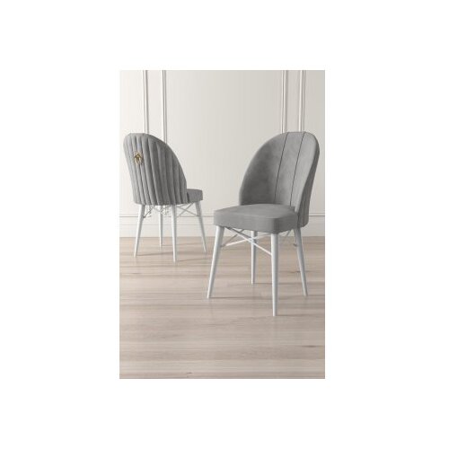 Hanah home Ritim set stolica, 44x96x42 cm, 6 dijelova, Sivo-bijela Cijene
