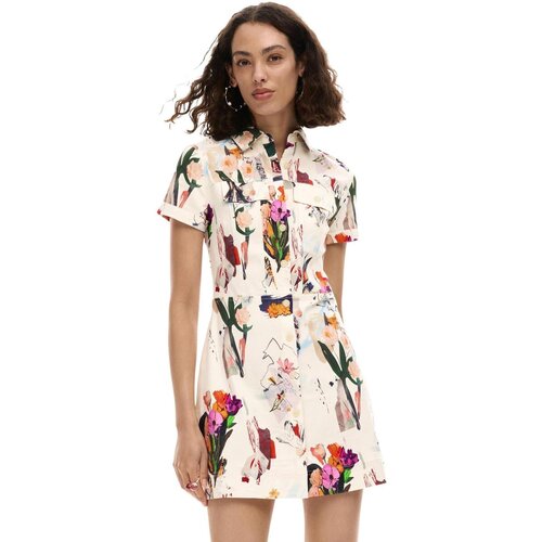 Desigual Kratke obleke VEST_FINI 26SWVW48 Bež Cene