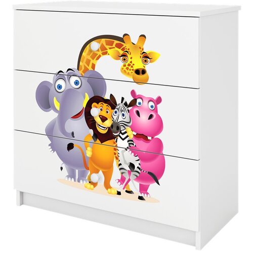 HAPPYKIDS Komoda Dreamy ZOO Bijela Slike