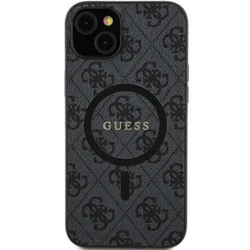  ZAŠTITNA MASKA GUESS - HARDCASE 4G KOLEKCIJA KOŽA METAL LOGO MAGSAFE GUHMS24SG4GFRK ZA SAMSUNG GALAXY S24 CRNA