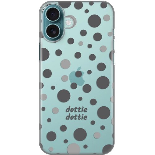 torbica silikonska print skin za iphone 16 plus 6.9 dottie dottie gray Slike