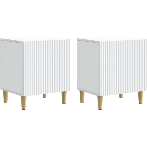 vidaXL Noćni ormar 2 pcs Bijela 43 x 34 5 x 50 cm Konstruirano drvo - Bijela 2 Cene