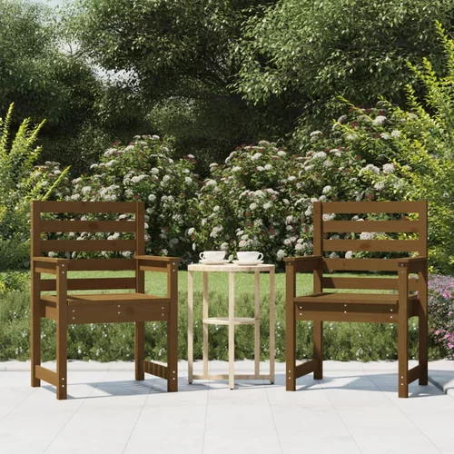  Vrtne stolice 2 kom boja meda 60 x 48 x 91 cm masivna borovina