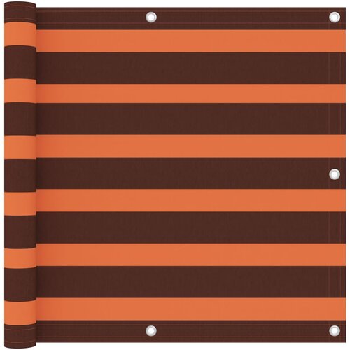 VidaXL Balkonsko platno oranžno in rjavo 90x600 cm oksford blago, (20610606) Slike