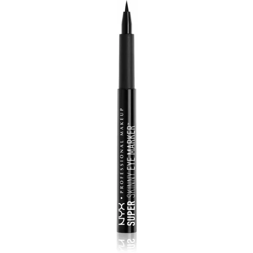 NYX Professional Makeup Super Skinny Eye Marker tuš za oči u flomasteru nijansa Carbon Black 1.1 ml