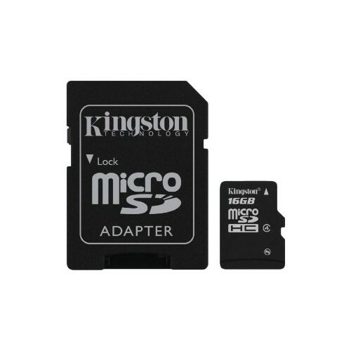 Kingston memorijska kartica sa adapterom 16GB mSd-16GB/CL4+Ad/King Slike