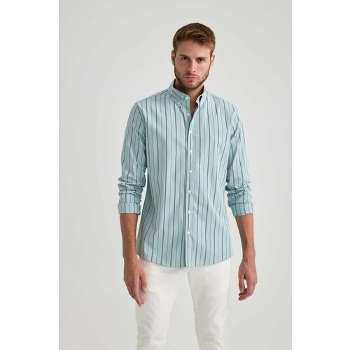 Defacto Modern Fit Woven Striped Long Sleeve Shirt Slike