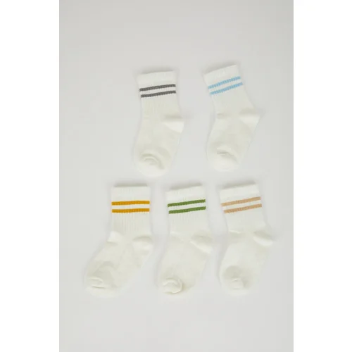 Defacto Baby Boy Seamless 5-Pack Cotton Long Socks