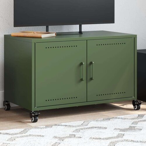 TV ormarić maslinastozeleni 68x39x43 5 cm hladno valjani čelik Slike