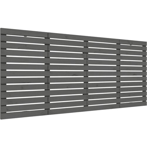 Maison Chic stensko posteljno vzglavje - vzglavna omarica - nočna omarica sivo 206x3x91,5 cm trdna borovina, (21706941) Cene