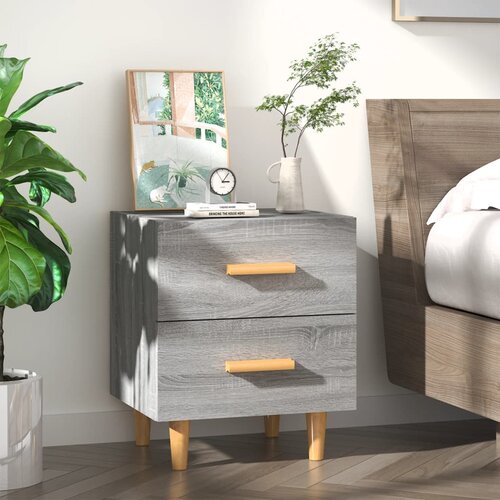 VidaXL Nočna omarica siva sonoma 40x35x47,5 cm Slike