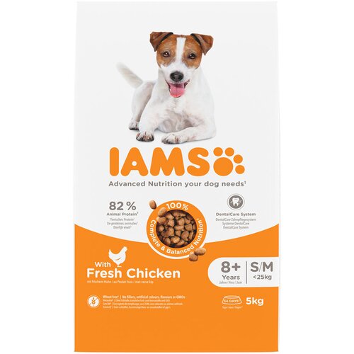 IAMS Advanced Nutrition Senior Small & Medium Dog 8+ s piletinom - 5 kg Cijene