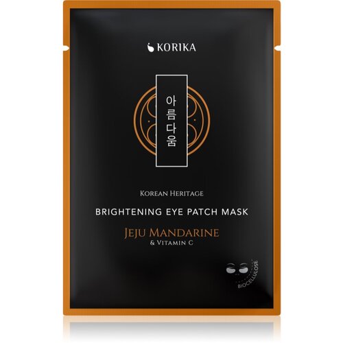 KORIKA Korean Heritage Brightening Eye Patch Mask Jeju Mandarine & Vitamin C maska za posvetlitev za predel okoli oči 2 kos Cene