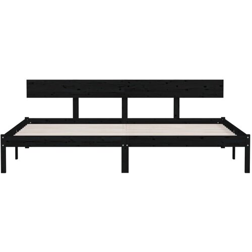  Okvir za krevet od borovine crni 180 x 200 cm bračni Slike