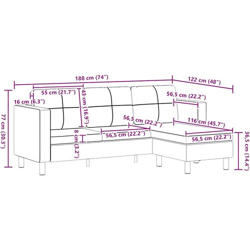  Modularni trosjed od umjetne kože bijeli Slike