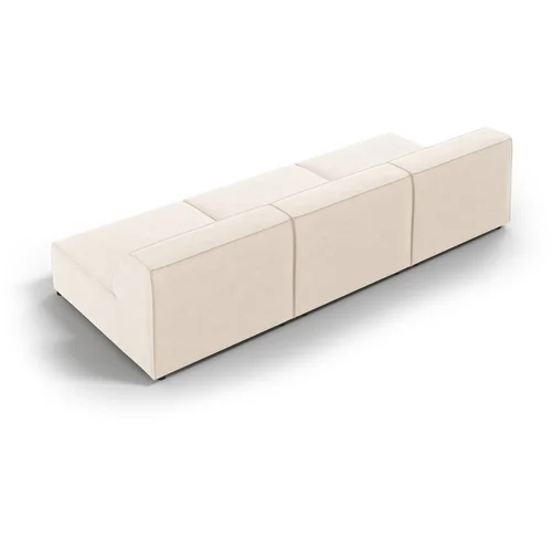 Micadoni Home Krem baršunasti sofa 240 cm Jodie –