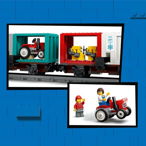 Lego LEGO&amp;reg; City - Pristani&amp;scaron;ki tovorni vlak z žerjavom in tovornjak (60509) Slike