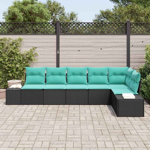 Sjedeća garnitura za vrt 6 kom. poliratan 184 x 62 x 85 cm Slike