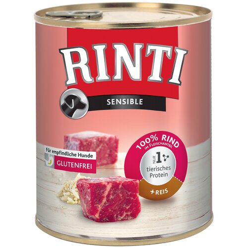  Varčno pakiranje RINTI Sensible 24 x 800 g - Govedina in riž Cijene