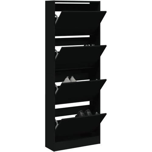  The living store omarica za čevlje črna 60x21x163,5 cm inženirski les - omarica za čevlje, (21485600) Cene