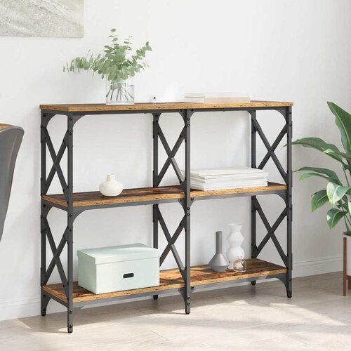 vidaXL Konzolna miza Star les 100 x 28 x 80,5 cm Konstruiran les Cene