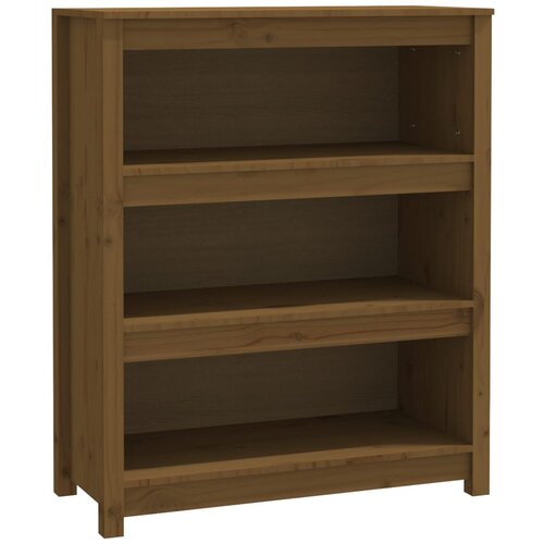 Maison Chic Knjižna omara - Knjižni regal medeno rjava 80x35x97 cm trdna borovina, (21725695) Cene