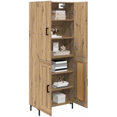  Highboard Umjetnički hrast 69,5 x 34 x 180 cm Konstruirano drvo Slike