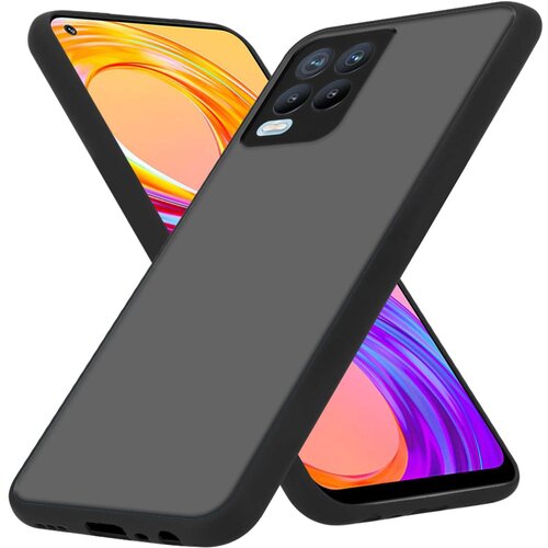 Cadorabo Realme 8 4G/8 PRO in matirana črna barva - Hibridni za&scaron;čitni ovitek s TPU silikonom v notranjosti in matirano plastično zadnjo stranjo, (20860622) Cene